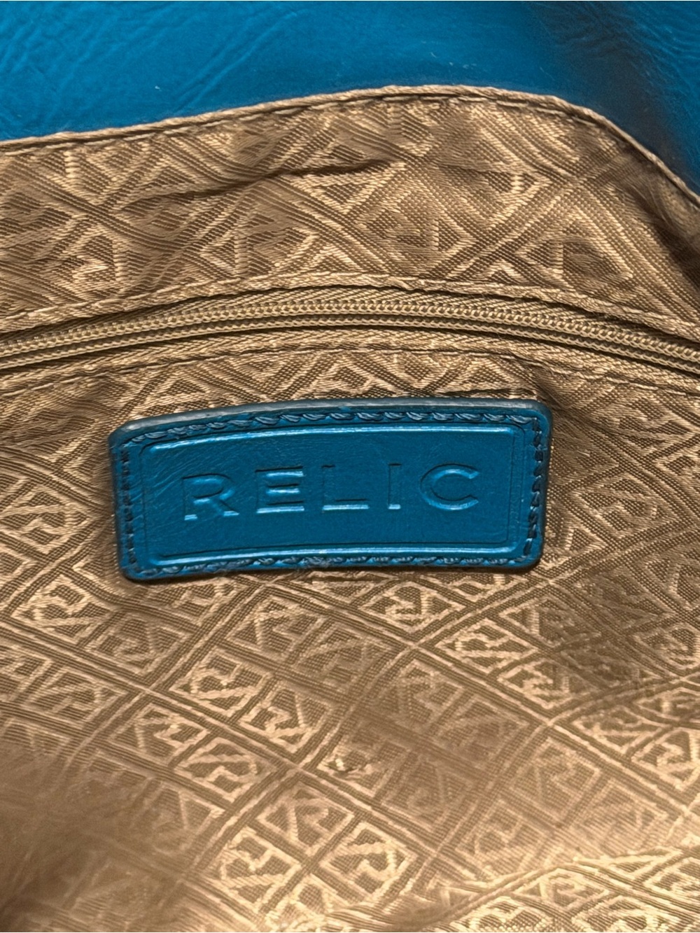 Relic Vintage Teal Blue Crossbody Bag with Snap Flap - Picture 2 of 8